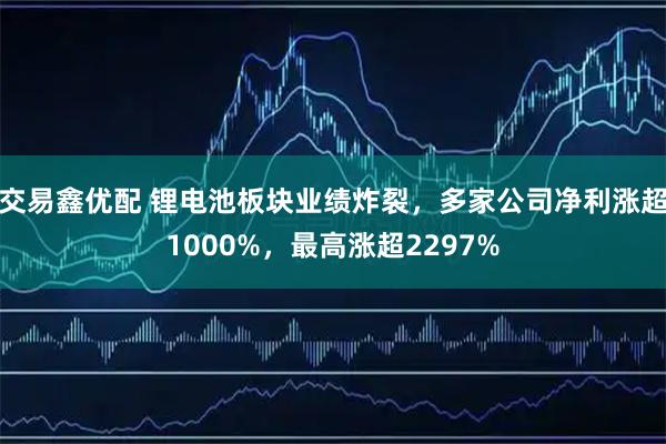 交易鑫优配 锂电池板块业绩炸裂，多家公司净利涨超1000%，最高涨超2297%